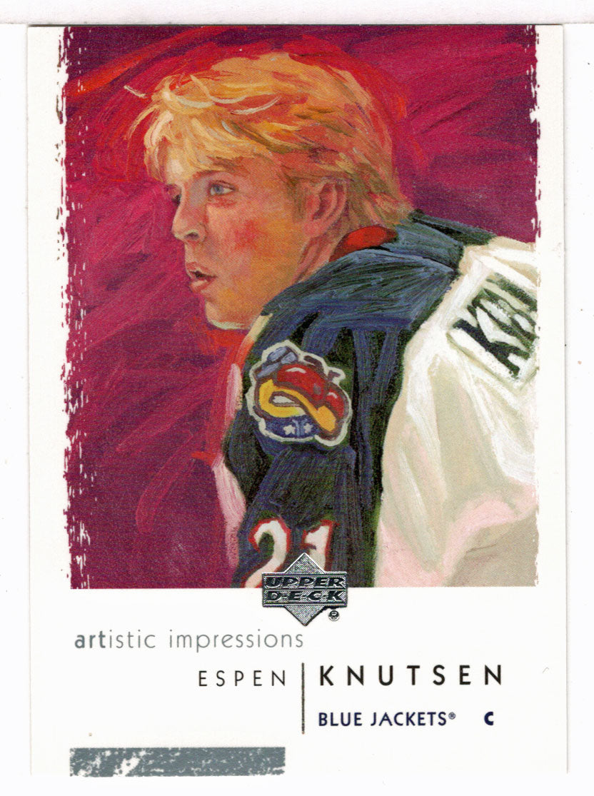 Espen Knutsen - Columbus Blue Jackets (NHL Hockey Card) 2002-03 Upper Deck Artistic Impressions # 26 Mint