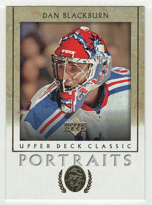 Dan Blackburn - New York Rangers (NHL Hockey Card) 2002-03 Upper Deck Classic Portraits # 67 Mint