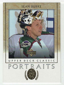 Sean Burke - Phoenix Coyotes (NHL Hockey Card) 2002-03 Upper Deck Classic Portraits # 76 Mint