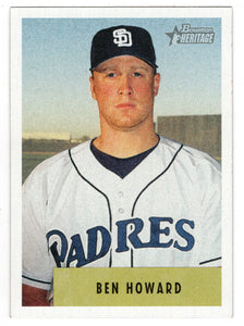 Ben Howard RC - San Diego Padres (MLB Baseball Card) 2002 Bowman Heritage # 232 Mint