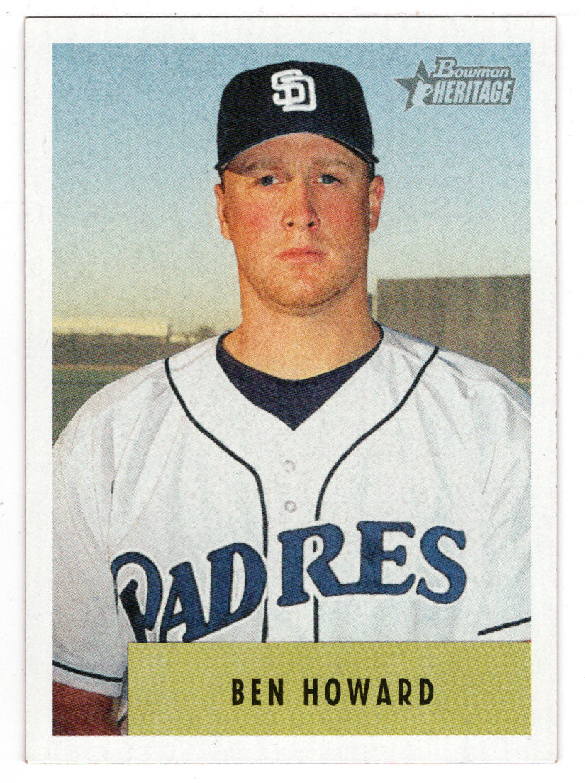 Ben Howard RC - San Diego Padres (MLB Baseball Card) 2002 Bowman Heritage # 232 Mint