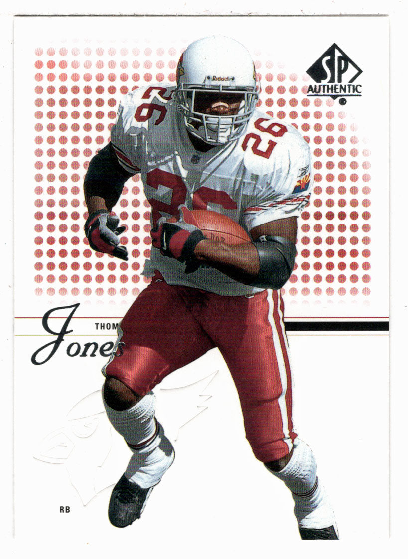 Thomas Jones - Arizona Cardinals (NFL Football Card) 2002 Upper Deck SP Authentic # 63 Mint
