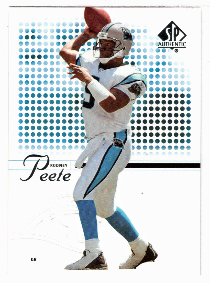 Rodney Peete - Carolina Panthers (NFL Football Card) 2002 Upper Deck SP Authentic # 87 Mint