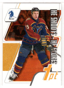 Dany Heatley - Atlanta Thrashers - He Shoots, He Scores (NHL Hockey Card) 2003-04 Be A Player In The Game Memorabilia # 6 Mint