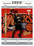 Eric Snow - Philadelphia 76ers (NBA Basketball Card) 2003-04 Fleer Authentix # 16 Mint