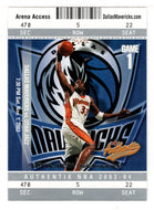 Antawn Jamison - Dallas Mavericks (NBA Basketball Card) 2003-04 Fleer Authentix # 74 Mint
