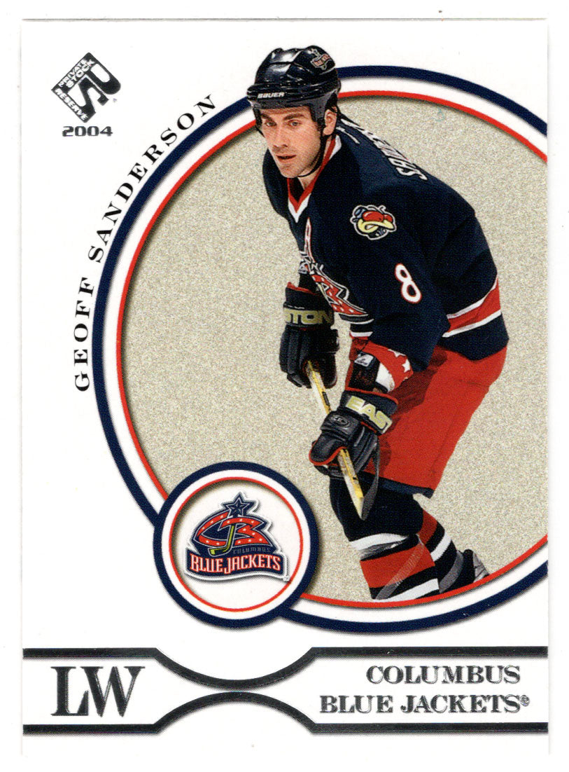 Geoff Sanderson - Columbus Blue Jackets (NHL Hockey Card) 2003-04 Pacific Private Stock Reserve Retail # 28 Mint