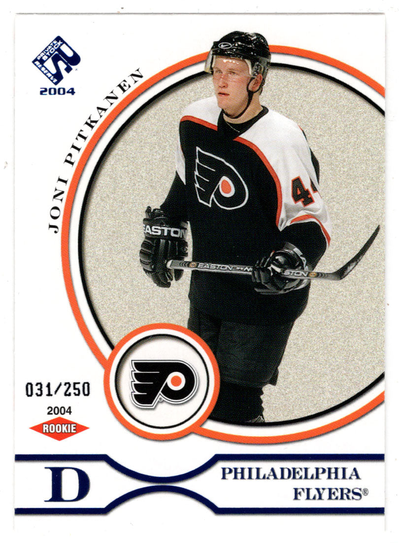 Joni Pitkanen 31/250 - Philadelphia Flyers - Reserve Blue (NHL Hockey Card) 2003-04 Pacific Private Stock Reserve Retail # 132 Mint