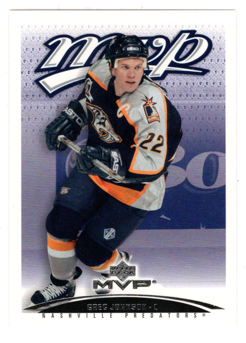 Greg Johnson - Nashville Predators (NHL Hockey Card) 2003-04 Upper Deck MVP # 243 Mint