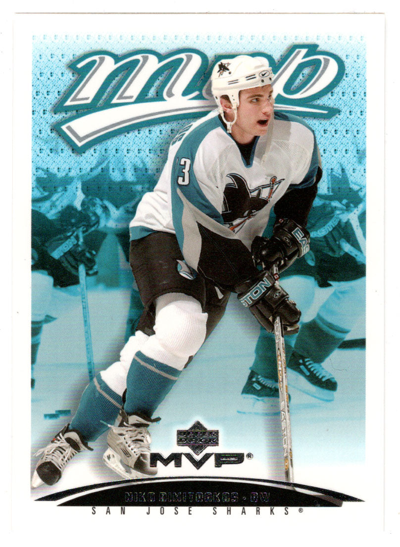 Niko Dimitrakos - San Jose Sharks (NHL Hockey Card) 2003-04 Upper Deck MVP # 354 Mint