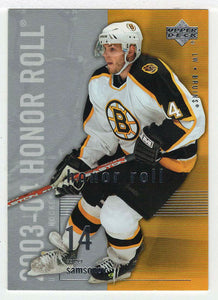 Sergei Samsonov - Boston Bruins (NHL Hockey Card) 2003-04 Upper Deck Honor Roll # 7 Mint