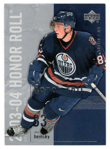 Ales Hemsky - Edmonton Oilers (NHL Hockey Card) 2003-04 Upper Deck Honor Roll # 30 Mint
