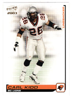 Carl Kidd - British Columbia Lions (CFL Football Card) 2003 Pacific RED # 7 Mint