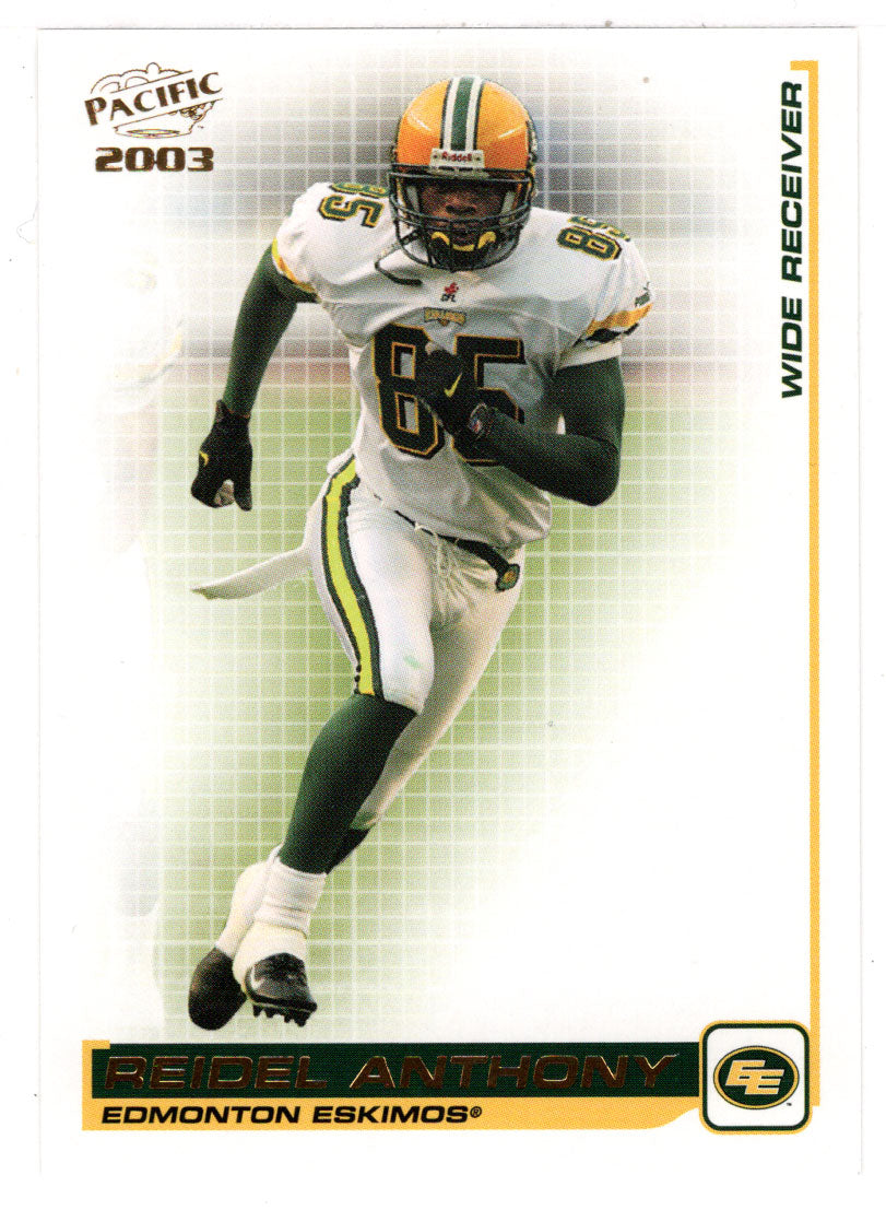 Reidel Anthony - Edmonton Eskimos (CFL Football Card) 2003 Pacific # 25 Mint