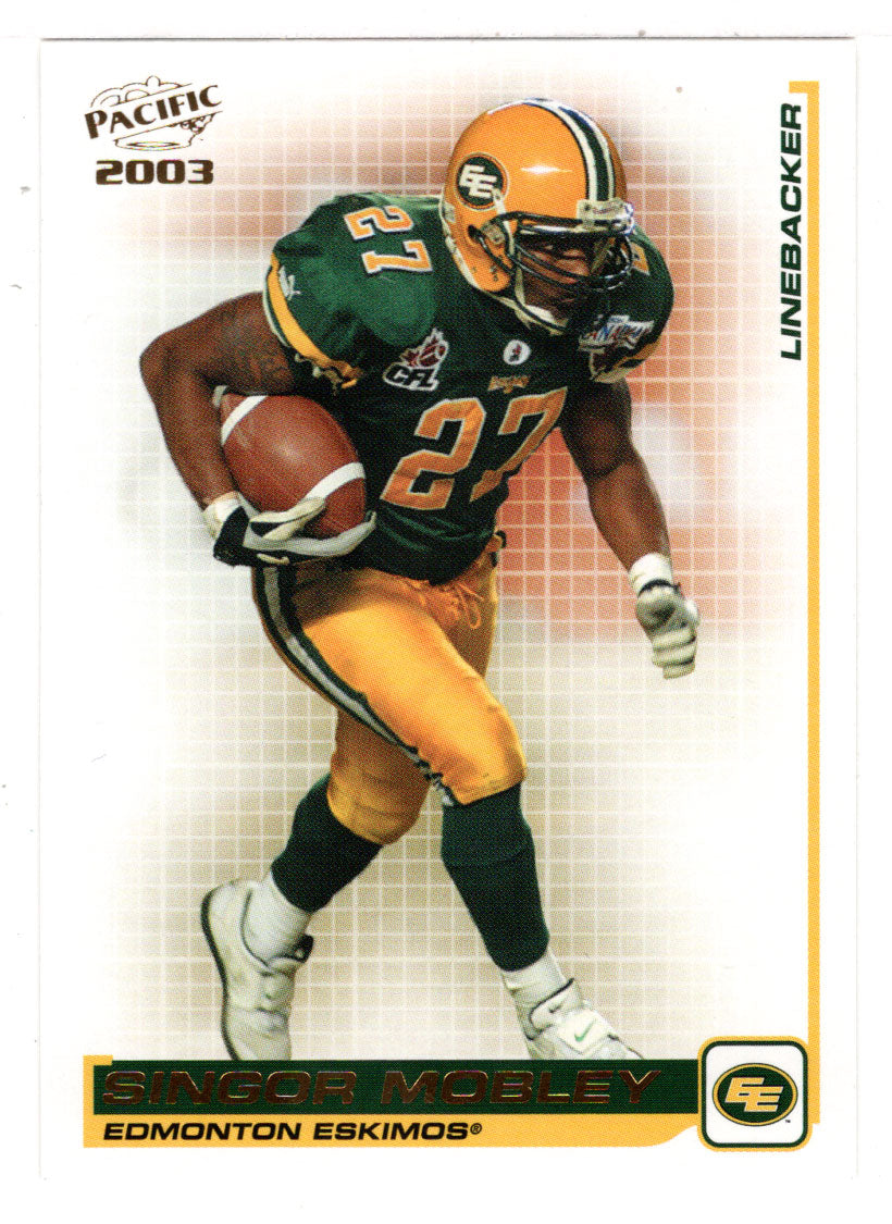Singor Mobley - Edmonton Eskimos (CFL Football Card) 2003 Pacific # 30 Mint