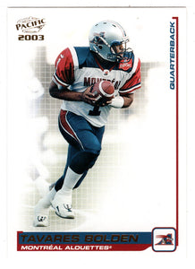 Tavares Bolden - Montreal Alouettes (CFL Football Card) 2003 Pacific # 49 Mint