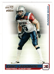 Eric Lapointe - Montreal Alouettes (CFL Football Card) 2003 Pacific # 57 Mint