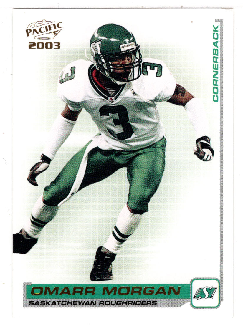 Omarr Morgan - Saskatchewan Roughriders (CFL Football Card) 2003 Pacific # 81 Mint