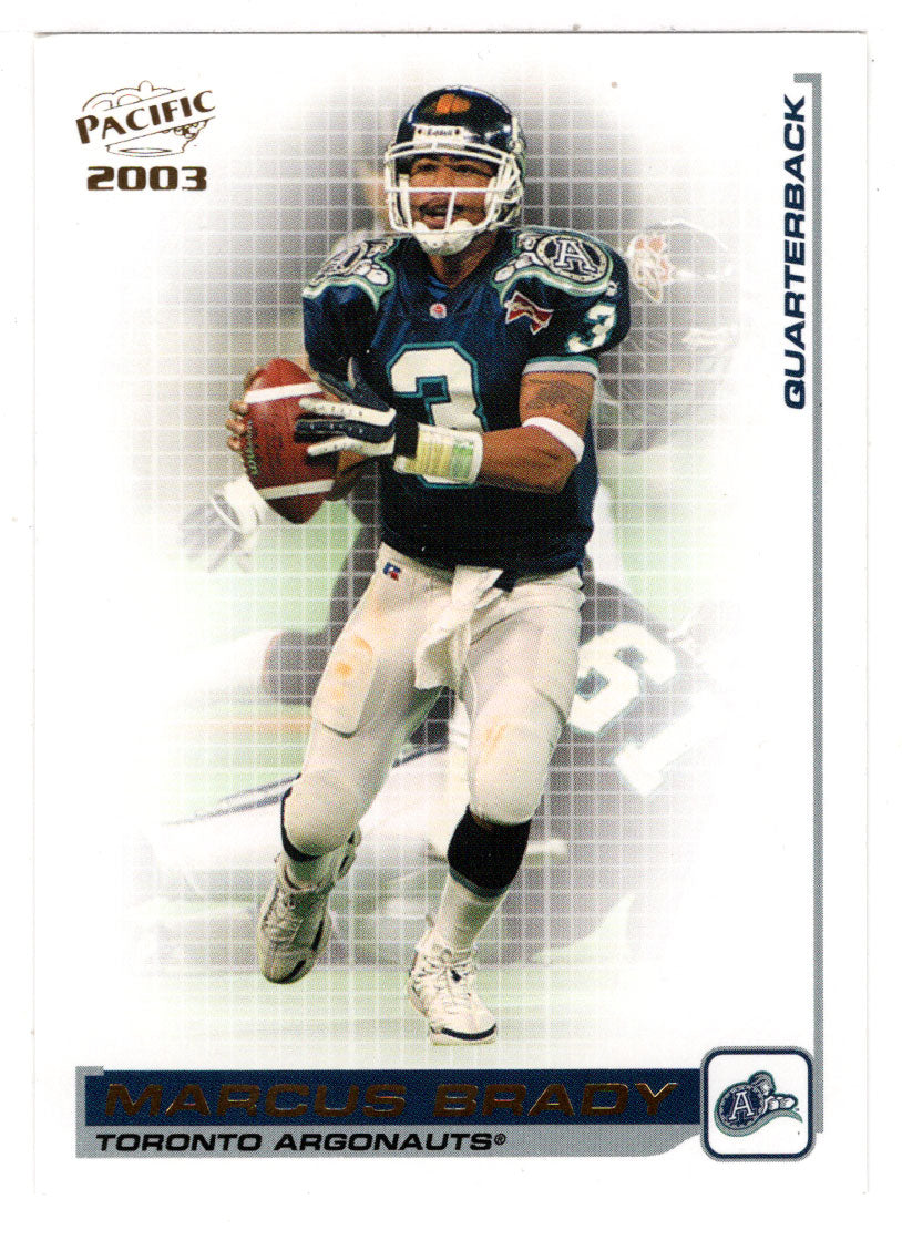 Marcus Brady - Toronto Argonauts (CFL Football Card) 2003 Pacific # 86 Mint