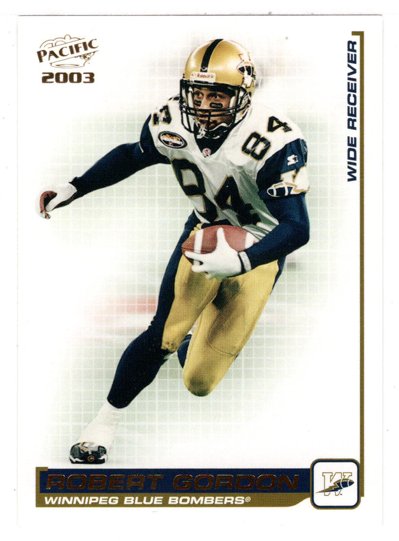 Robert Gordon - Winnipeg Blue Bombers (CFL Football Card) 2003 Pacific # 100 Mint