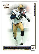 Lamar McGriggs - Winnipeg Blue Bombers (CFL Football Card) 2003 Pacific # 104 Mint