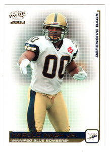 Harold Nash Jr. - Winnipeg Blue Bombers (CFL Football Card) 2003 Pacific # 105 Mint