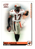 Bo Lewis - British Columbia Lions (CFL Football Card) 2003 Pacific RED # 8 Mint