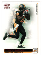 Tony Akins - Hamilton Tiger-Cats (CFL Football Card) 2003 Pacific RED # 38 Mint