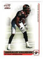 Gerald Vaughn - Ottawa Renegades (CFL Football Card) 2003 Pacific RED # 71 Mint