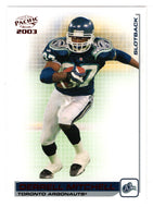 Derrell Mitchell - Toronto Argonauts (CFL Football Card) 2003 Pacific RED # 91 Mint