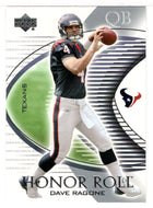 Dave Ragone RC - Houston Texans (NFL Football Card) 2003 Upper Deck Honor Roll # 9 Mint
