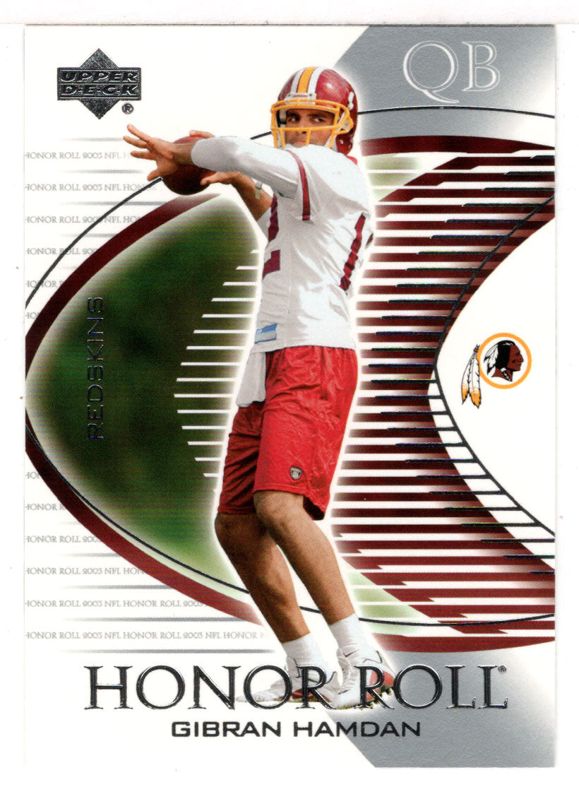 Gibran Hamdan RC - Washington Redskins (NFL Football Card) 2003 Upper Deck Honor Roll # 41 Mint
