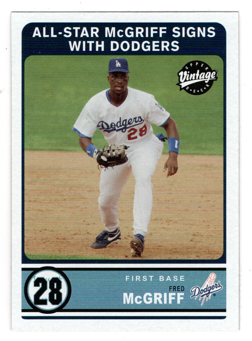 Fred McGriff - Los Angeles Dodgers (MLB Baseball Card) 2003 Upper Deck Vintage # 317 Mint