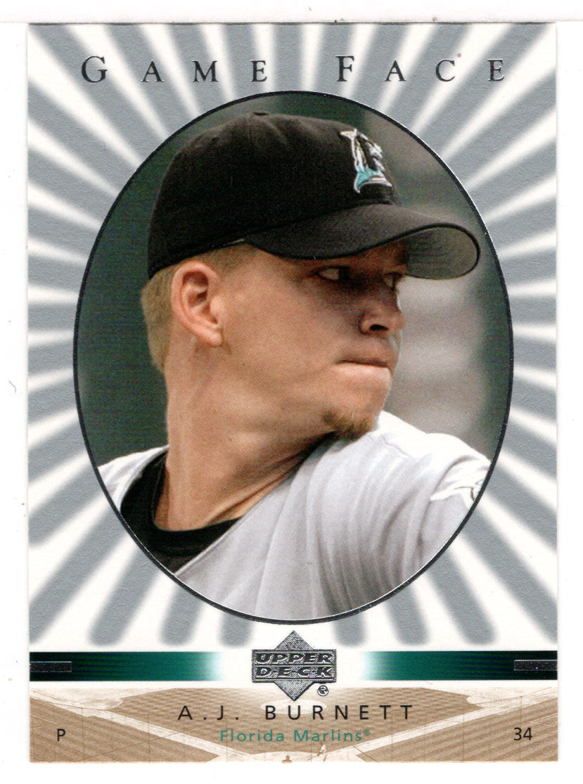 A.J. Burnett - Florida Marlins (MLB Baseball Card) 2003 Upper Deck Game Face # 46 Mint