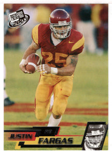 Justin Fargas - USC Trojans (NCAA / NFL Football Card) 2003 Press Play # 15 Mint