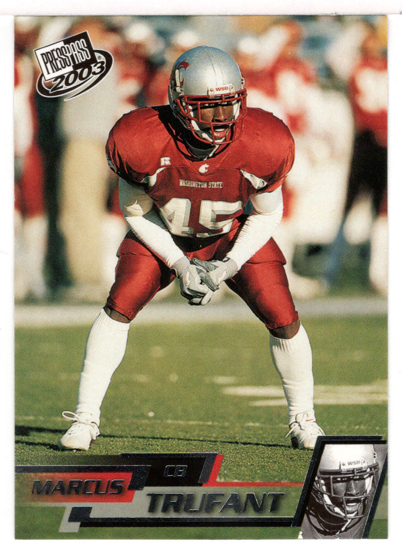 Marcus Trufant - Washington State Cougars (NCAA / NFL Football Card) 2003 Press Play # 39 Mint