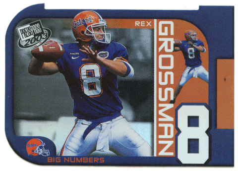 Rex Grossman - Florida Gators - Big Numbers (NCAA / NFL Football Card) 2003 Press Play # BN 11 Mint
