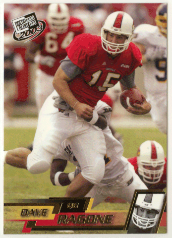 Dave Ragone - Louisville Cardinals - Gold Zone (NCAA / NFL Football Card) 2003 Press Play # G 9 Mint