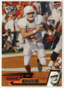 Chris Simms - Texas Longhorns - Gold Zone (NCAA / NFL Football Card) 2003 Press Play # G 10 Mint