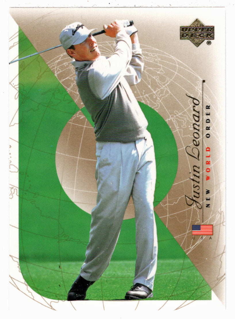 Justin Leonard - New World Order (PGA Golf Card) 2003 Upper Deck Golf # 82 Mint