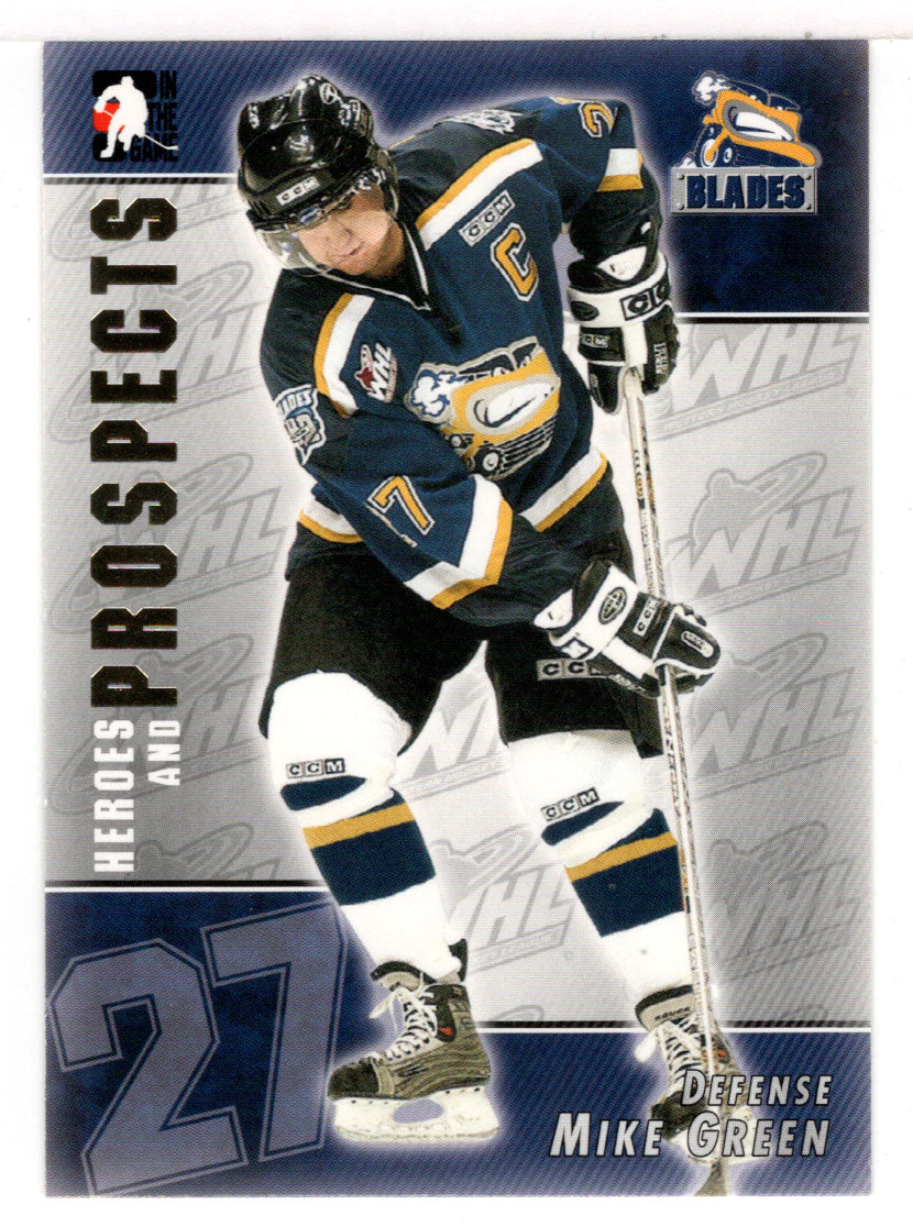 Mike Green - Saskatoon Blades (NHL - Minor Hockey Card) 2004-05 ITG Heroes and Prospects # 95 Mint
