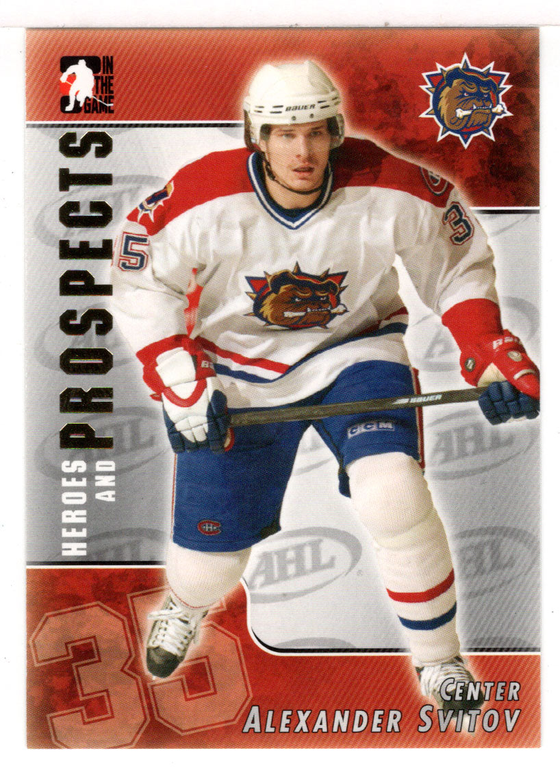 Alexander Svitov - Hamilton Bulldogs (NHL - Minor Hockey Card) 2004-05 ITG Heroes and Prospects # 113 Mint