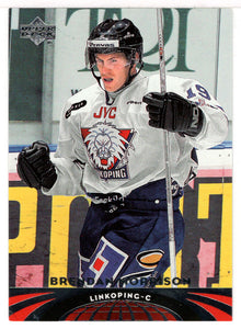 Brendan Morrison - Linkoping (NHL Hockey Card) 2004-05 Upper Deck All-World Edition # 60 Mint