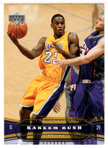 Kareem Rush - Los Angeles Lakers (NBA Basketball Card) 2004-05 Upper Deck # 84 Mint