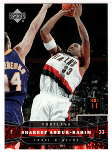 Shareef Abdur-Rahim - Portland Trail Blazers (NBA Basketball Card) 2004-05 Upper Deck # 158 Mint