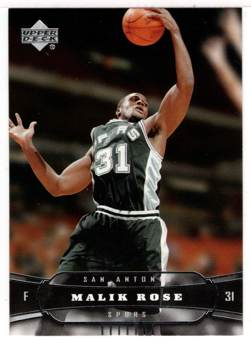 Malik Rose - San Antonio Spurs (NBA Basketball Card) 2004-05 Upper Deck # 173 Mint