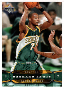 Rashard Lewis - Seattle SuperSonics (NBA Basketball Card) 2004-05 Upper Deck # 177 Mint