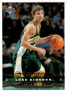 Luke Ridnour - Seattle SuperSonics (NBA Basketball Card) 2004-05 Upper Deck # 182 Mint