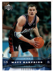 Matt Harpring - Utah Jazz (NBA Basketball Card) 2004-05 Upper Deck # 190 Mint