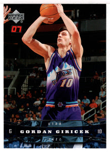 Gordan Giricek - Utah Jazz (NBA Basketball Card) 2004-05 Upper Deck # 193 Mint